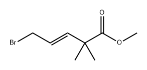 3-Pentenoic acid, 5-bromo-2,2-dimethyl-, methyl ester, (3E)- Structure