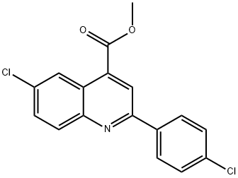 2-(4-氯苯基)-6-氯-4-喹啉甲酸甲酯,590359-06-1,结构式