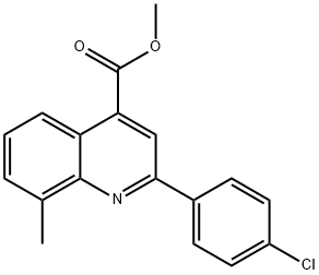 2-(4-氯苯基)-8-甲基-4-喹啉甲酸甲酯,590359-09-4,结构式