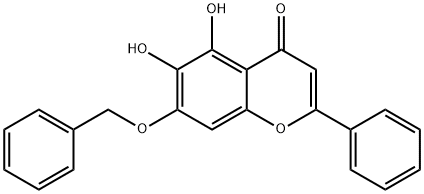 4H-1-Benzopyran-4-one, 5,6-dihydroxy-2-phenyl-7-(phenylmethoxy)-