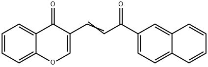 3-(3-(Naphthalen-2-yl)-3-oxoprop-1-en-1-yl)-4H-chromen-4-one Structure