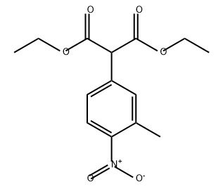 Propanedioic acid, 2-(3-methyl-4-nitrophenyl)-, 1,3-diethyl ester Structure