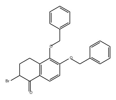 1(2H)-Naphthalenone, 2-bromo-3,4-dihydro-5,6-bis(phenylmethoxy)- 结构式