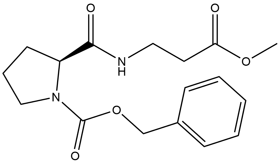 1-[(Phenylmethoxy)carbonyl]-L-prolyl-β-alanine Methyl Ester Structure