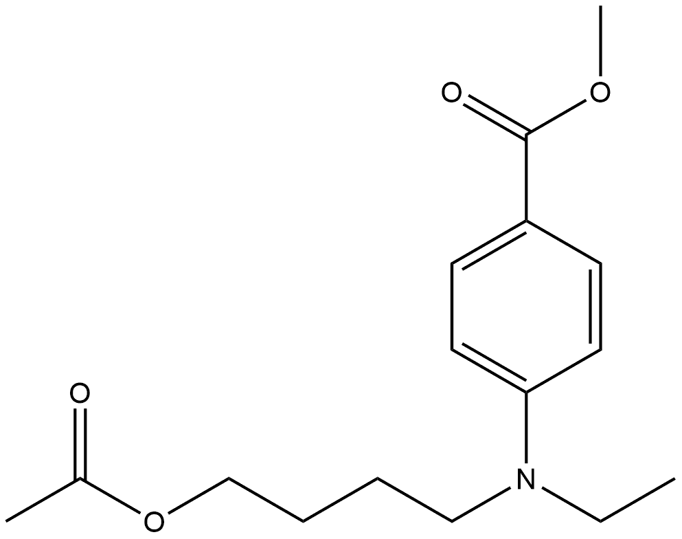 Benzoic acid, 4-[[4-(acetyloxy)butyl]ethylamino]-, methyl ester,596121-34-5,结构式