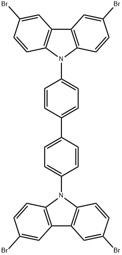 4,4'-双(3,6-二溴-9H-咔唑-9-基)联苯 结构式