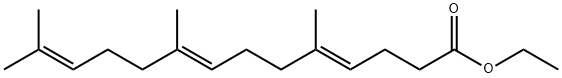 (4E,8E)-5,9,13-三甲基十四-4,8,12-三烯酸乙酯 结构式
