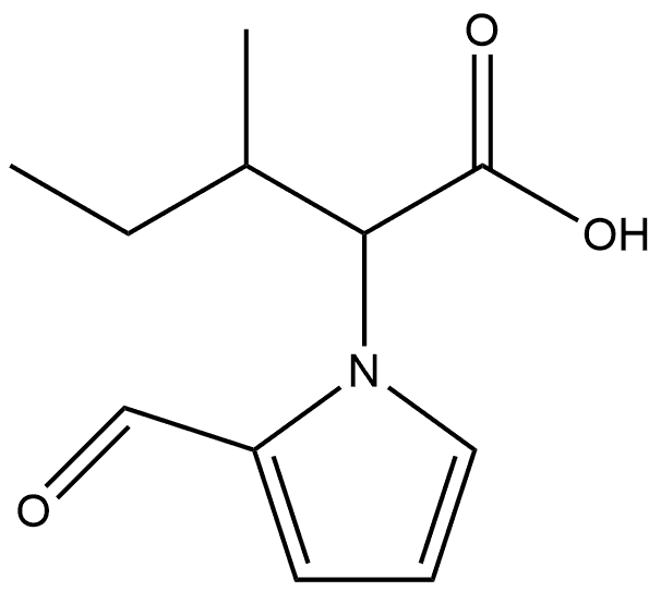 1H-Pyrrole-1-acetic acid, 2-formyl-α-(1-methylpropyl)- Structure