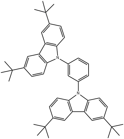 1,3-双(3,6-二叔丁基-9H-咔唑-9-基)苯,601454-38-0,结构式