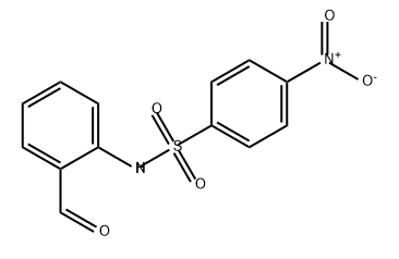 Benzenesulfonamide, N-(2-formylphenyl)-4-nitro- Structure