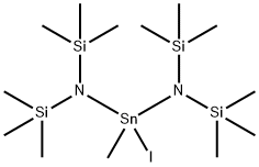 Stannanediamine, 1-iodo-1-methyl-N,N,N',N'-tetrakis(trimethylsilyl)- 化学構造式