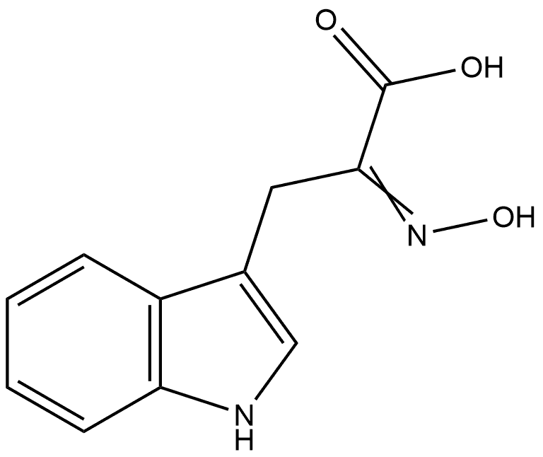 1H-Indole-3-propanoic acid, α-(hydroxyimino)- 化学構造式