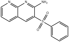 1,8-Naphthyridin-2-amine, 3-(phenylsulfonyl)- Structure
