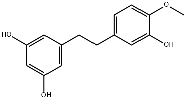 1,3-Benzenediol, 5-[2-(3-hydroxy-4-methoxyphenyl)ethyl]- Structure