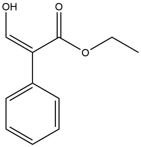 Benzeneacetic acid, α-(hydroxymethylene)-, ethyl ester, (αZ)- 化学構造式