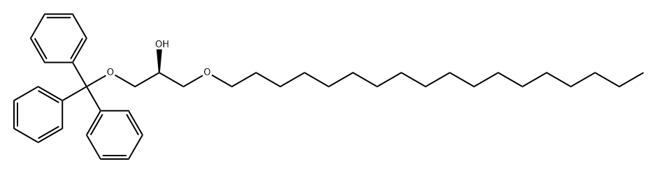 (2S)-1-(十八氧基)-3-(三苯基甲氧基)-2-丙醇, 6076-32-0, 结构式