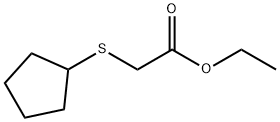 Acetic acid, 2-(cyclopentylthio)-, ethyl ester Struktur