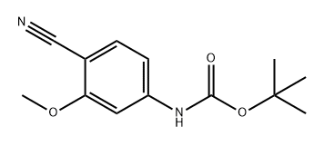 叔丁基(4-氰基-3-甲氧基苯基)氨基甲酸酯 结构式