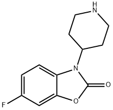 6-Fluoro-3-(piperidin-4-yl)benzo[d]oxazol-2(3h)-one hcl 结构式
