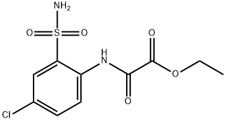 Acetic acid, 2-[[2-(aminosulfonyl)-4-chlorophenyl]amino]-2-oxo-, ethyl ester Structure