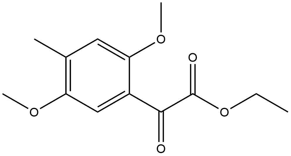 Ethyl 2,5-dimethoxy-4-methyl-α-oxobenzeneacetate Struktur