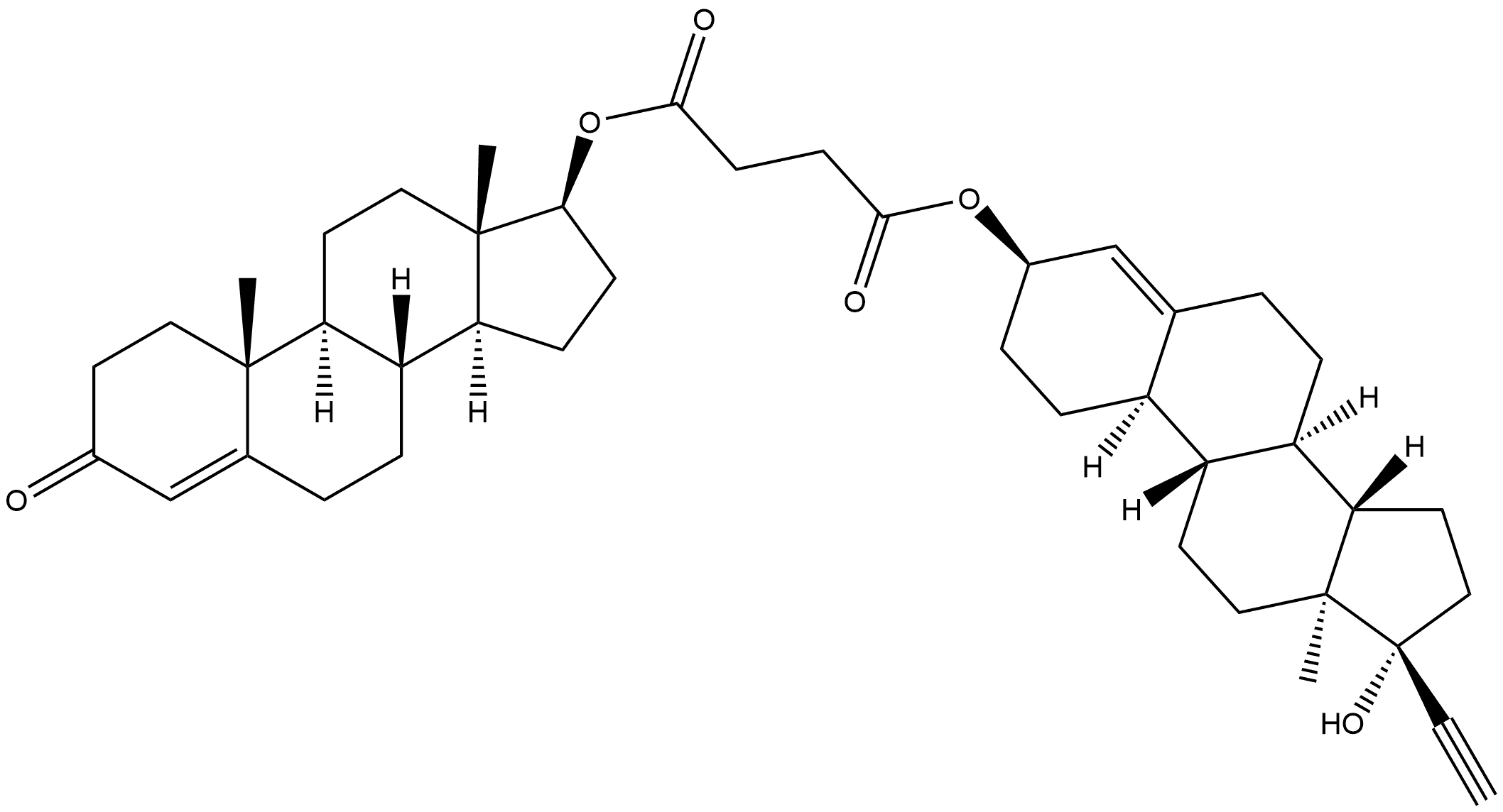 ethynodiol testosterone ester Struktur