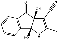 (3AS,8BS)-3A,8B-二羟基-2-甲基-4-氧亚基-1,3A,4,8B-四氢茚并[1,2-B]吡咯-3-甲腈 结构式