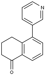 1(2H)-Naphthalenone, 3,4-dihydro-5-(3-pyridinyl)- Structure