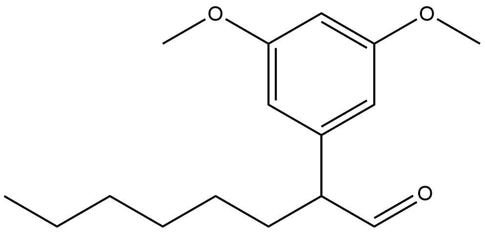 Benzeneacetaldehyde, α-hexyl-3,5-dimethoxy- Structure