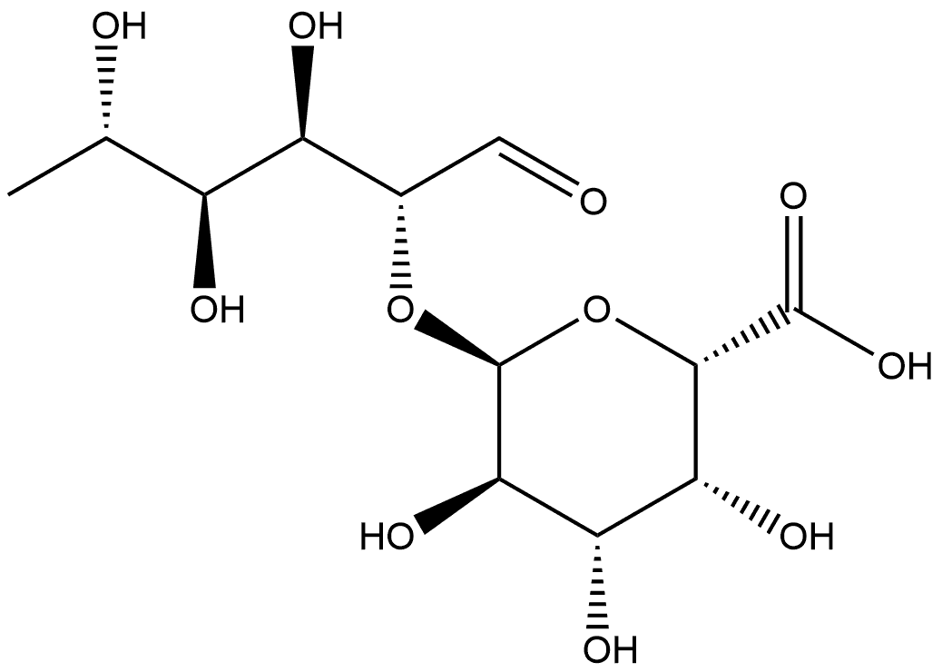 2-O-(α-D-Galactopyranosyluronic Acid)-L-rhamnose Struktur