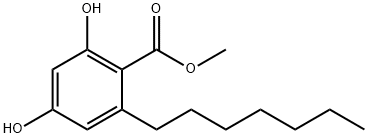 Methyl 2-heptyl-4,6-dihydroxybenzoate Struktur