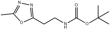 Carbamic acid, [2-(5-methyl-1,3,4-oxadiazol-2-yl)ethyl]-, 1,1-dimethylethyl ester (9CI) Struktur