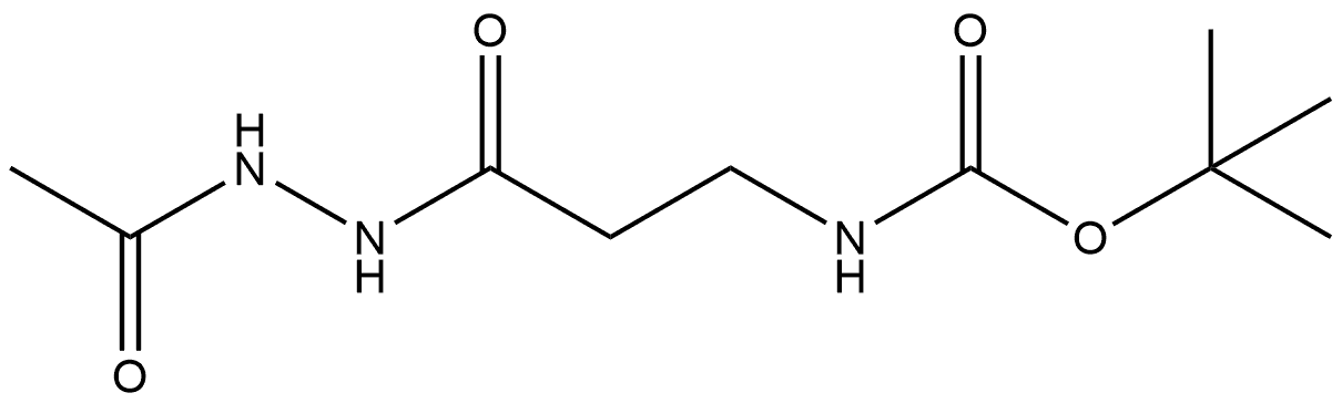 β-Alanine, N-[(1,1-dimethylethoxy)carbonyl]-, 2-acetylhydrazide Structure