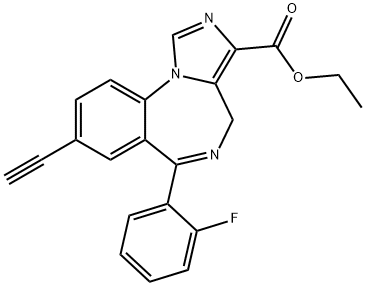 4H-Imidazo[1,5-a][1,4]benzodiazepine-3-carboxylic acid, 8-ethynyl-6-(2-fluorophenyl)-, ethyl ester|化合物 T27702