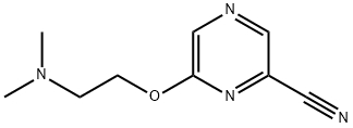 2-Pyrazinecarbonitrile, 6-[2-(dimethylamino)ethoxy]- Structure