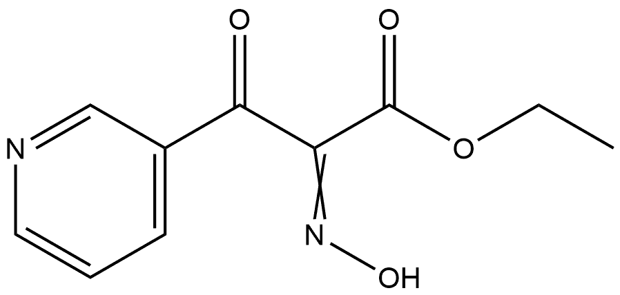 3-Pyridinepropanoic acid, α-(hydroxyimino)-β-oxo-, ethyl ester Struktur