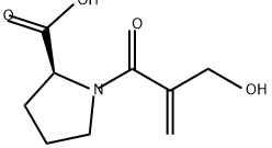 L-Proline, 1-[2-(hydroxymethyl)-1-oxo-2-propen-1-yl]- Structure