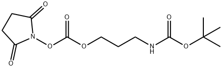 氨基甲酸叔丁酯(3-(((((2,5-二氧吡咯烷-1-基氧基)羰基)氧基)丙基)丁基, 613666-84-5, 结构式