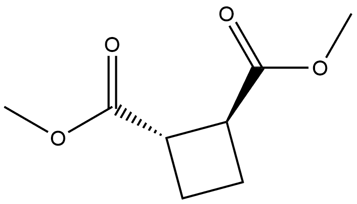 1,2-Cyclobutanedicarboxylic acid, dimethyl ester, (1S-trans)-,61376-98-5,结构式