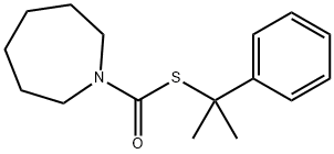1H-Azepine-1-carbothioic acid, hexahydro-, S-(1-methyl-1-phenylethyl) ester Struktur