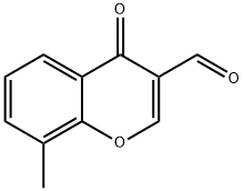 4H-1-Benzopyran-3-carboxaldehyde, 8-methyl-4-oxo- Struktur