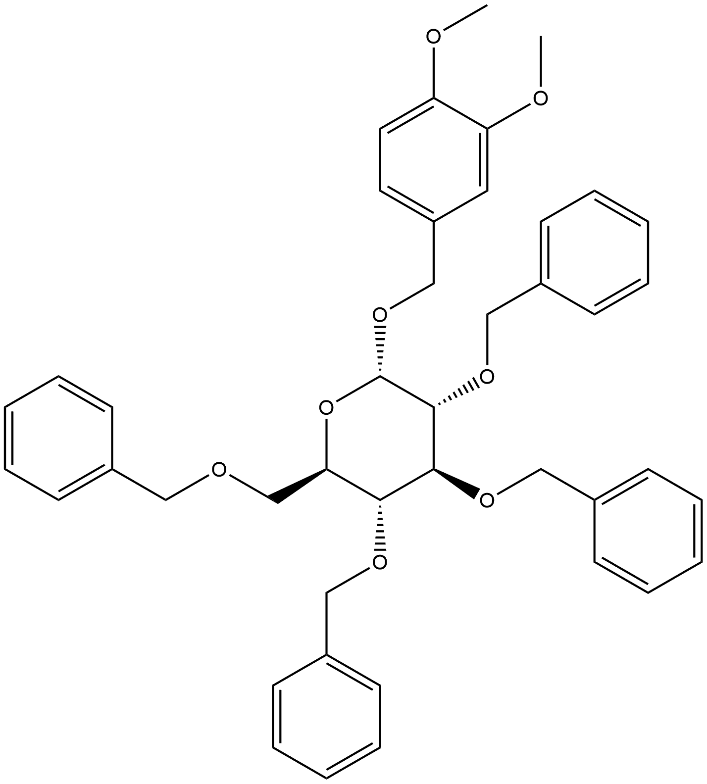 α-D-Glucopyranoside, (3,4-dimethoxyphenyl)methyl 2,3,4,6-tetrakis-O-(phenylmethyl)-