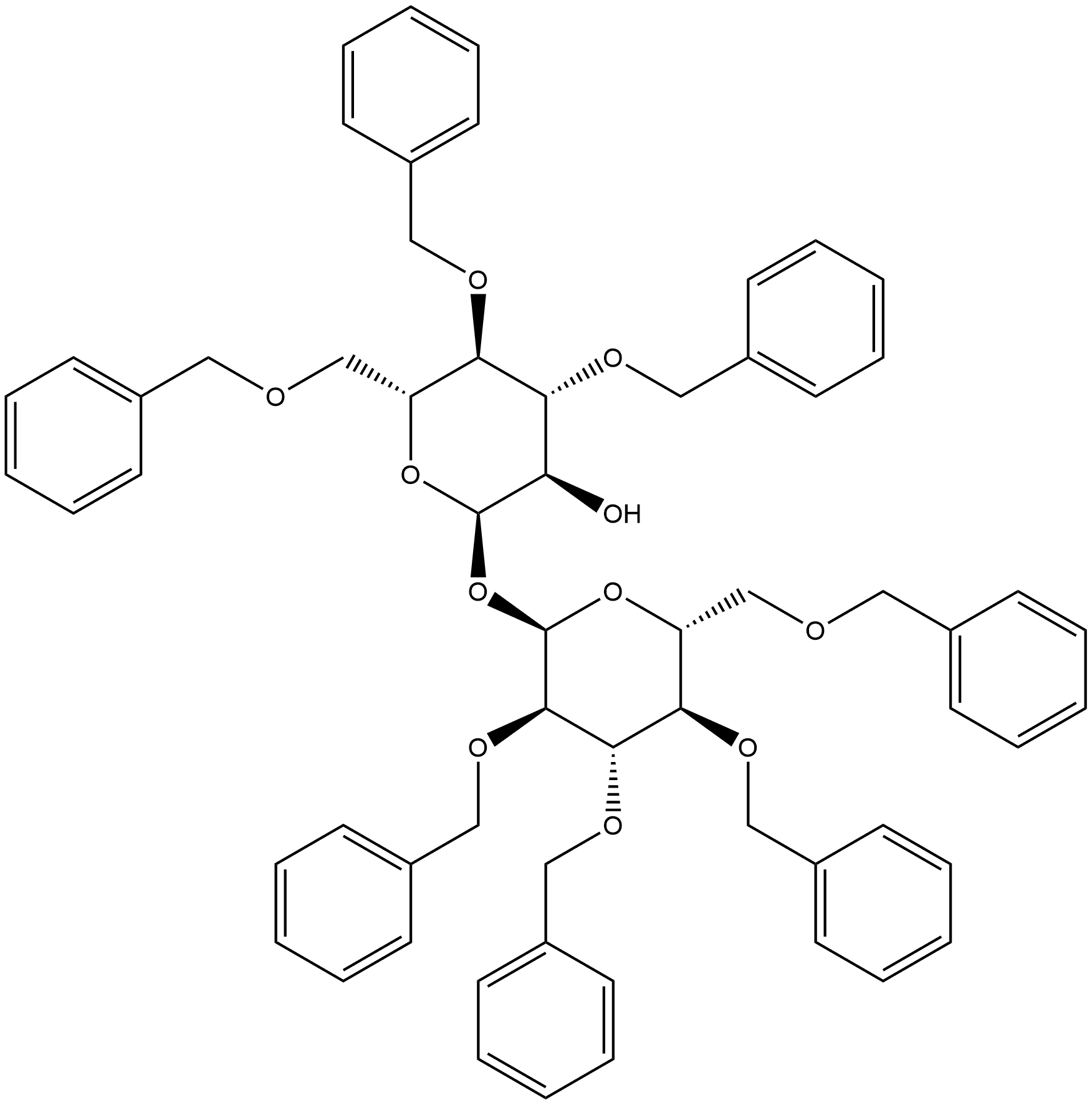 α-D-Glucopyranoside, 3,4,6-tris-O-(phenylmethyl)-α-D-glucopyranosyl 2,3,4,6-tetrakis-O-(phenylmethyl)- (9CI)