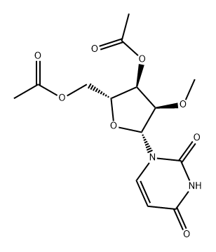 Uridine, 2'-O-methyl-, 3',5'-diacetate Structure