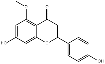 4H-1-Benzopyran-4-one, 2,3-dihydro-7-hydroxy-2-(4-hydroxyphenyl)-5-methoxy- 结构式