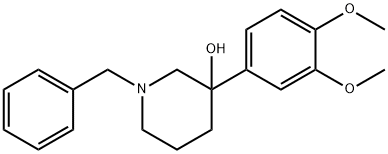 3-Piperidinol, 3-(3,4-dimethoxyphenyl)-1-(phenylmethyl)- Struktur