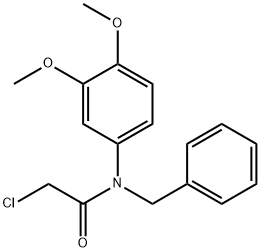Acetamide, 2-chloro-N-(3,4-dimethoxyphenyl)-N-(phenylmethyl)- Structure