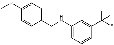 Benzenemethanamine, 4-methoxy-N-[3-(trifluoromethyl)phenyl]- Structure
