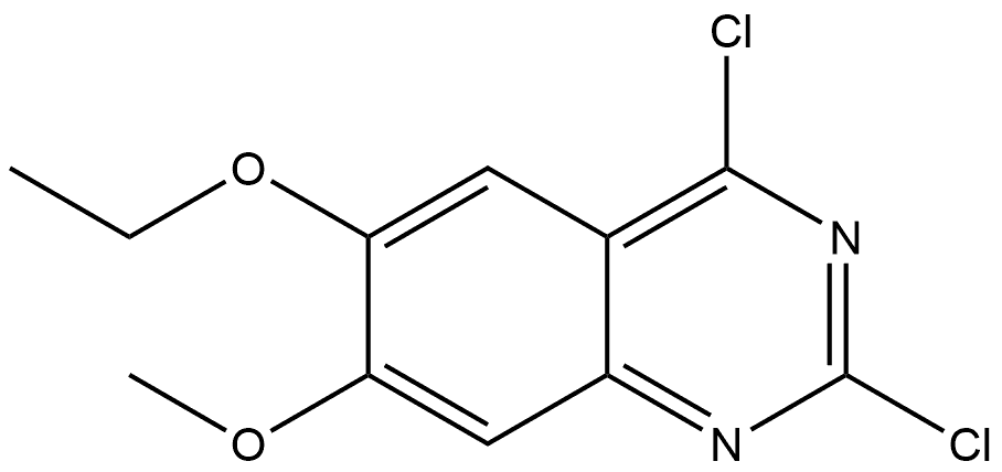 2,4-dichloro-6-ethoxy-7-methoxyquinazoline 结构式