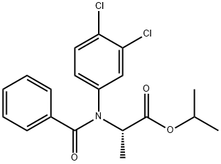 L-Alanine, N-benzoyl-N-(3,4-dichlorophenyl)-, 1-methylethyl ester Struktur